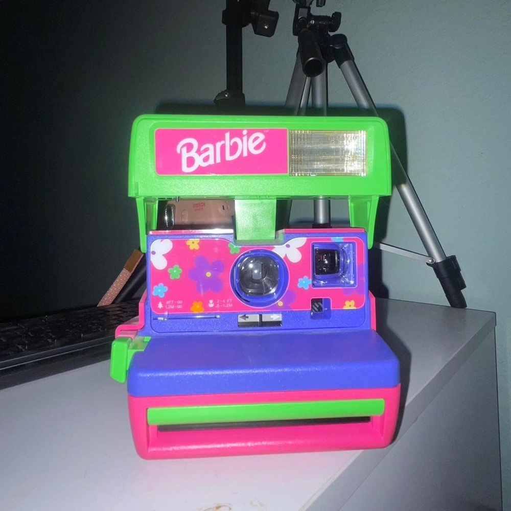 Retro Barbie Polaroid camera